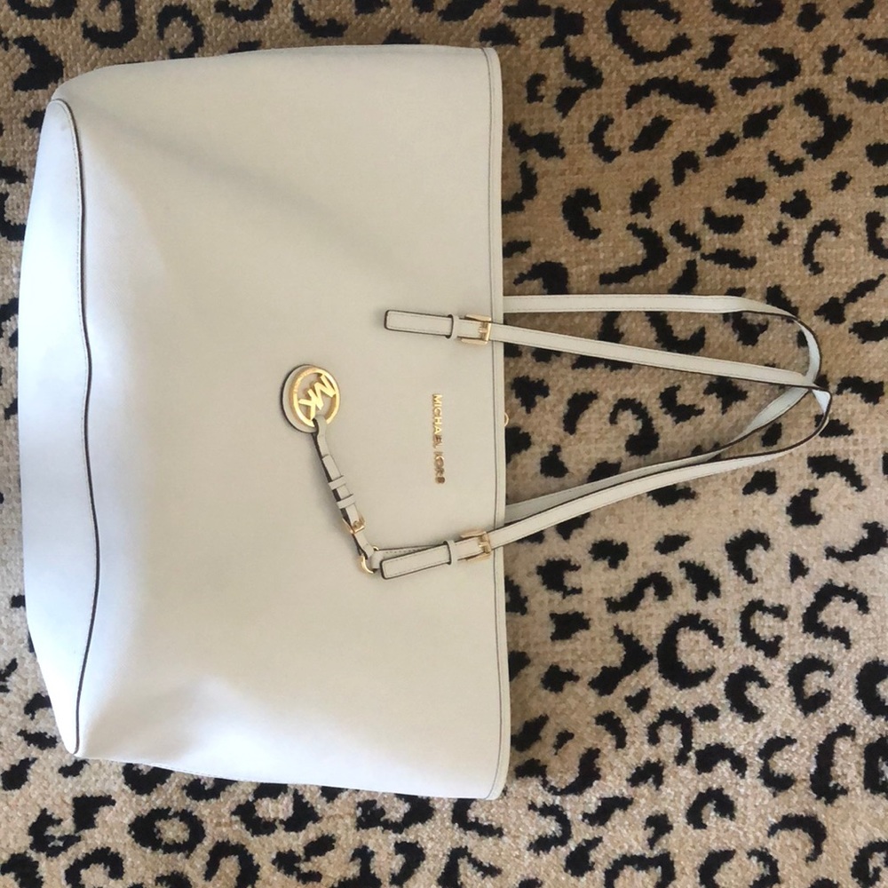 Michael Kors white tote